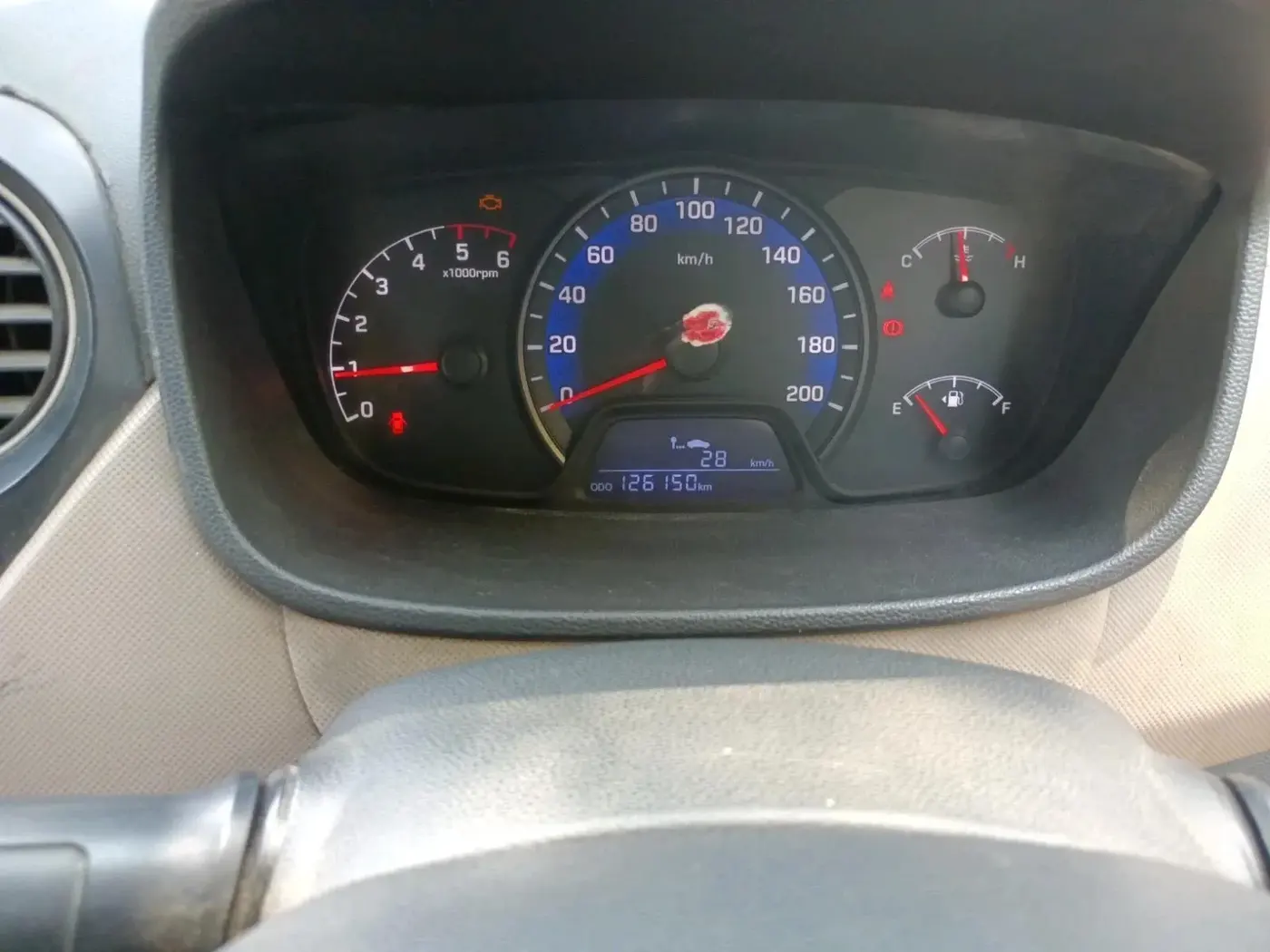 2015 Hyundai Xcent BASE 1.1, Diesel, Manual, 1,26,150 km, interior