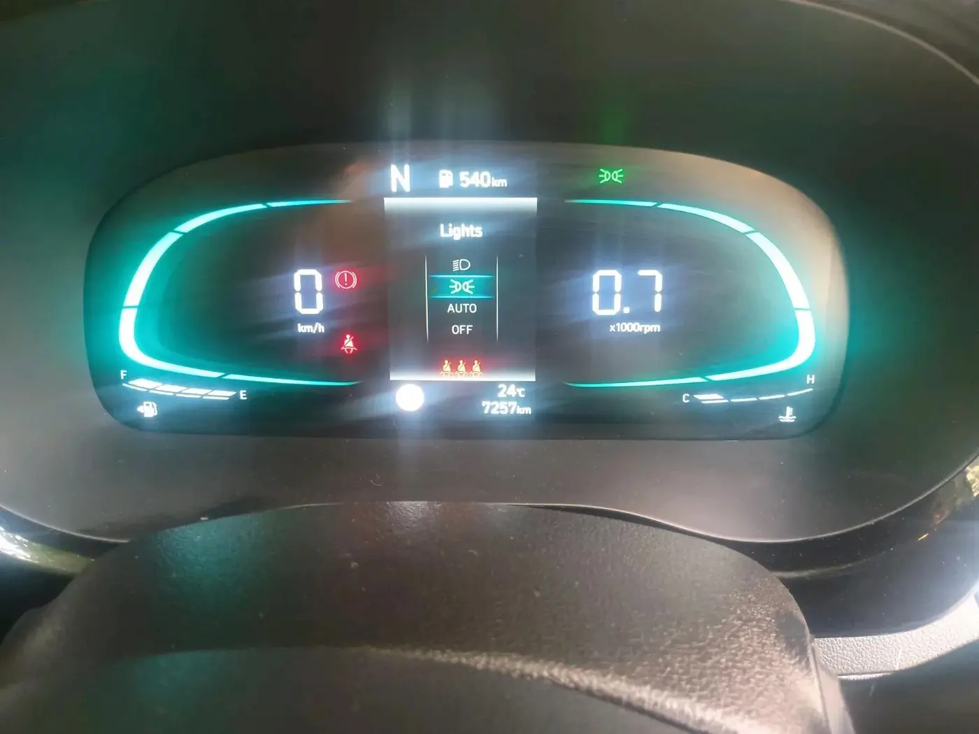 2025 Hyundai EXTER SX(O) CONNECT 1.2 AMT, Petrol, Automatic, 7,257 km, interior