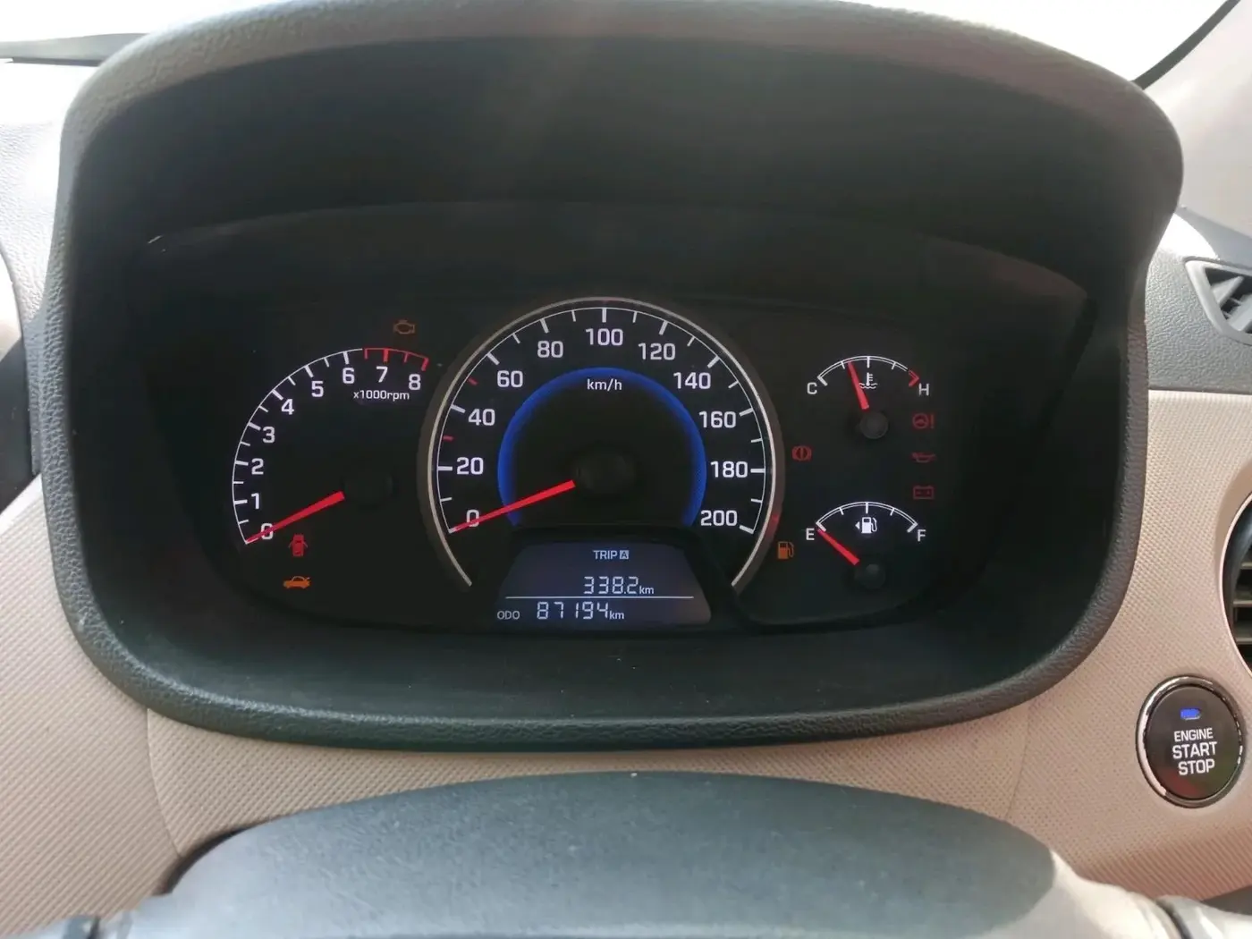 2014 Hyundai Grand i10 ASTA 1.2 KAPPA VTVT, CNG, Manual, 87,194 km, interior