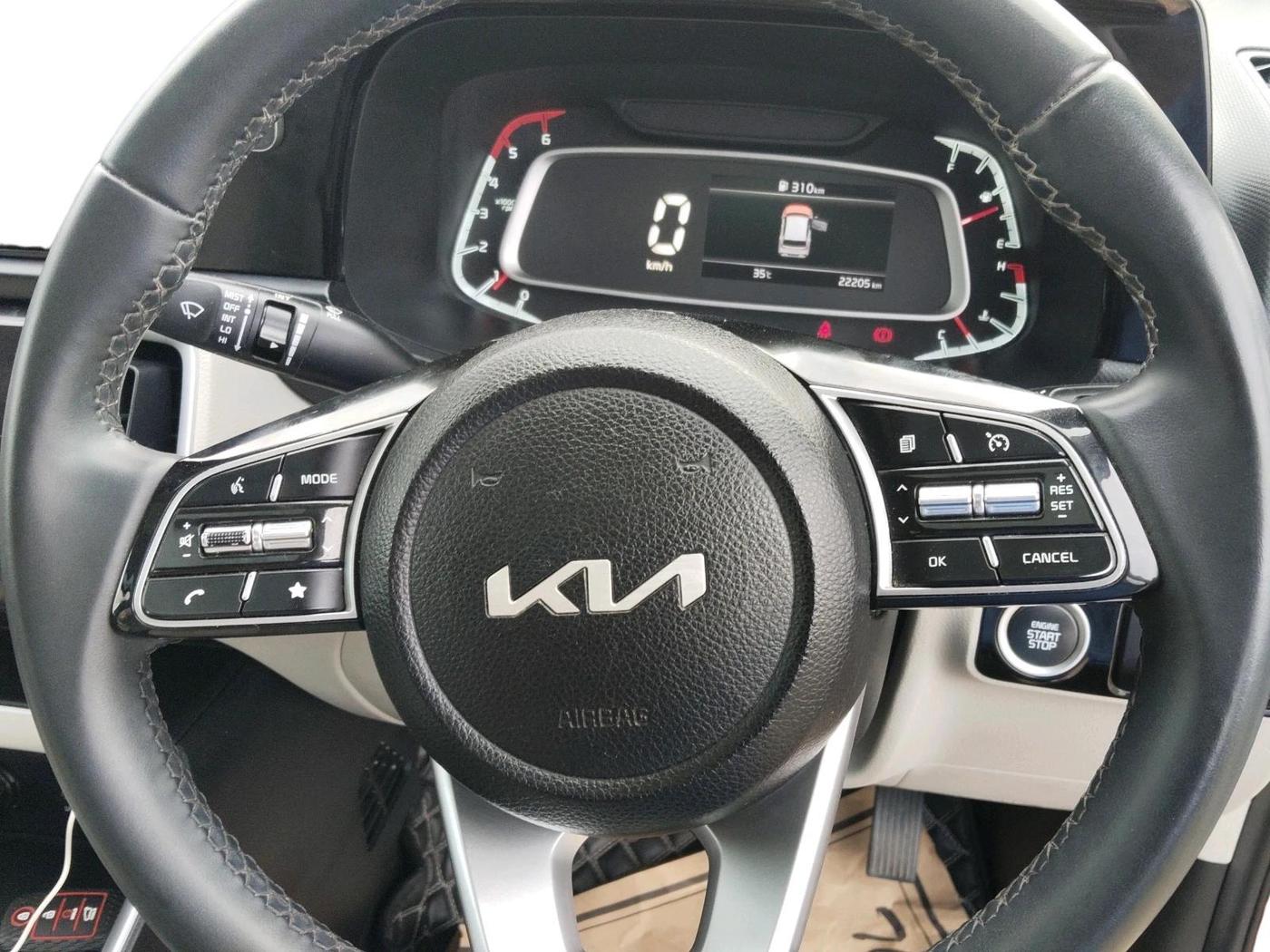 2022 KIA SONET HTX 1.5, Diesel, Manual, 22,205 km, interior