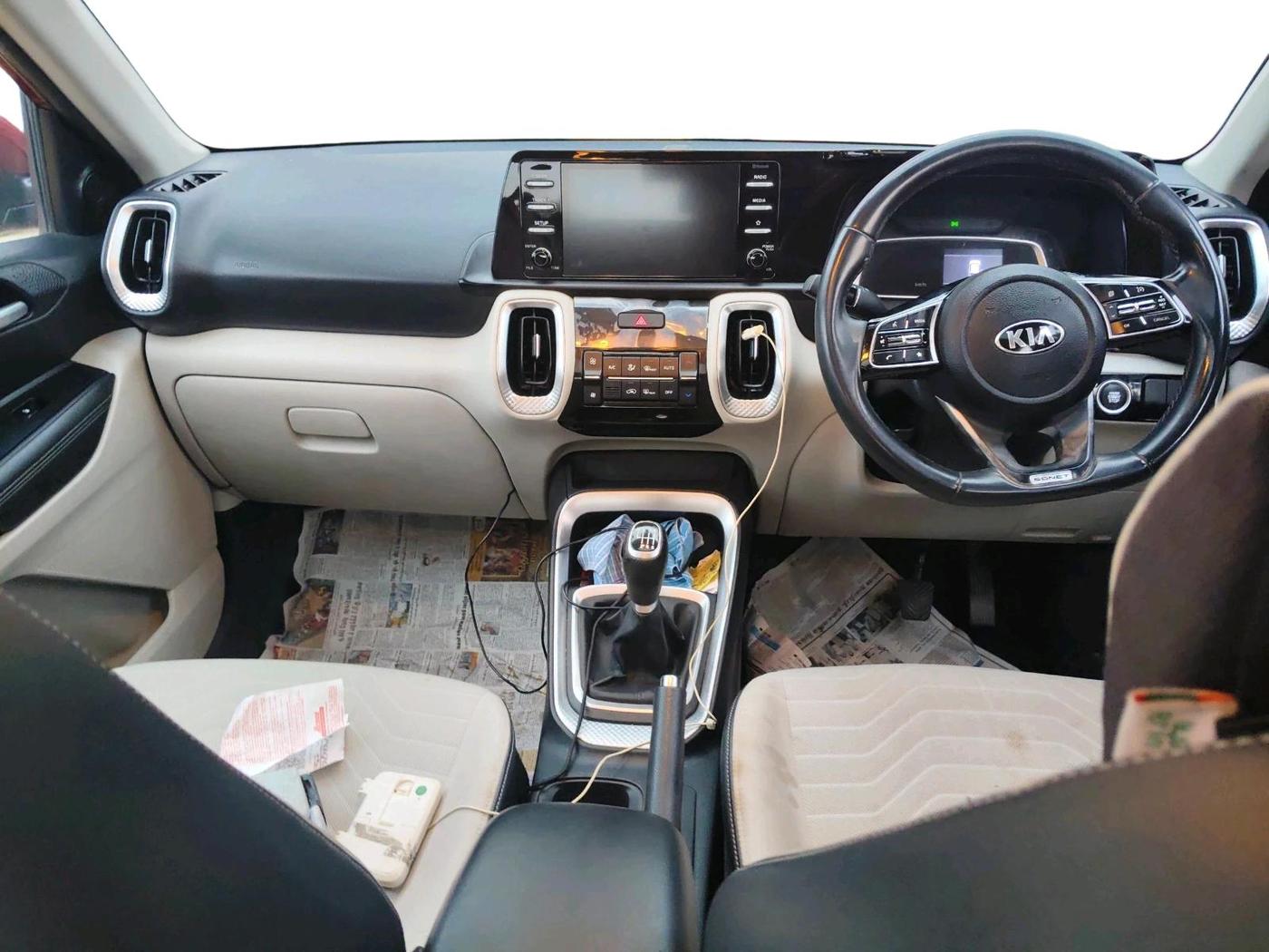 2020 KIA SONET HTX 1.0 IMT, Petrol, Manual, 58,000 km, interior