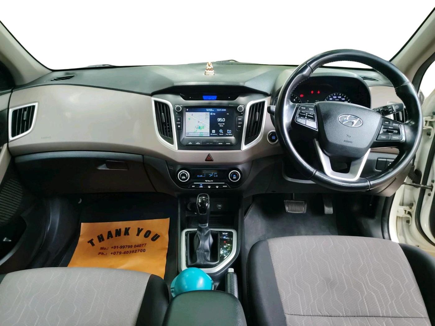 2018 Hyundai Creta SX AT 1.6 DIESEL, Diesel, Automatic, 1,05,477 km, interior
