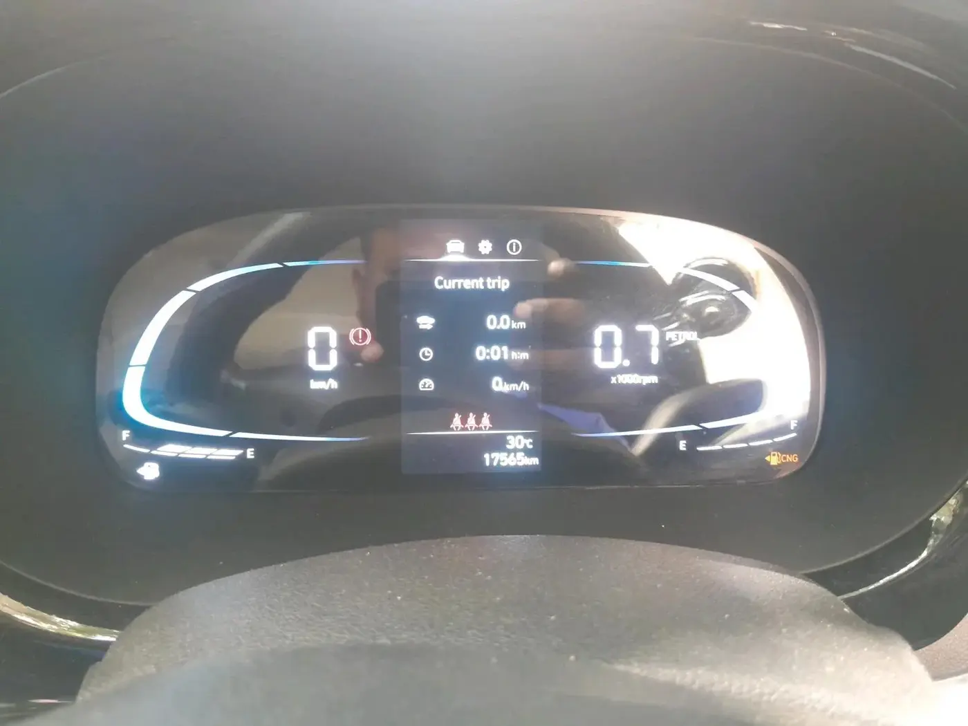 2024 Hyundai EXTER SX 1.2 MT Knight Edition Hy-CNG Duo, CNG, Manual, 17,565 km, interior