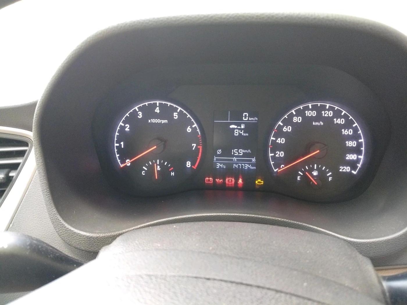 2018 Hyundai Verna 1.4 EX PETROL, Petrol, Manual, 1,47,734 km, interior