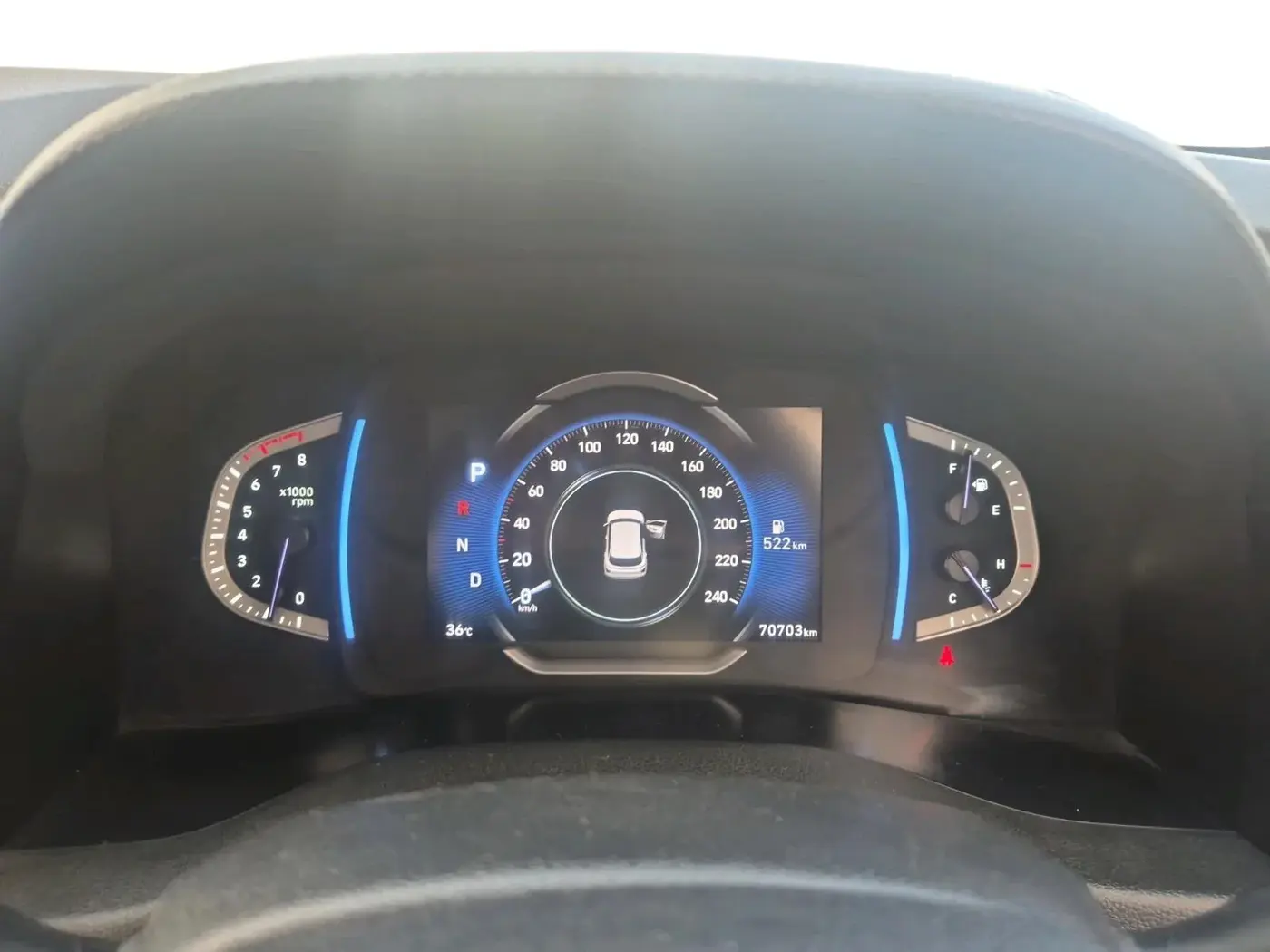 2020 Hyundai Creta SX (O) 1.4 TURBO DCT, Petrol, Automatic, 70,703 km, interior