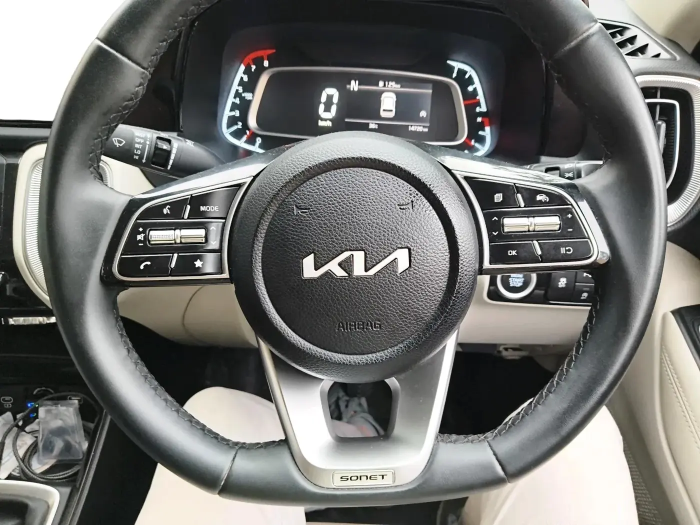 2024 KIA SONET HTX 1.0 TURBO PETROL IMT, Petrol, Manual, 18,000 km, interior