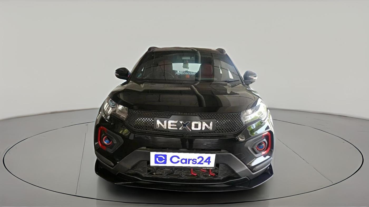 2023 Tata NEXON XZA PLUS LUX SUNROOF RED DARK PETROL, Petrol, Automatic, 27,092 km, exterior
