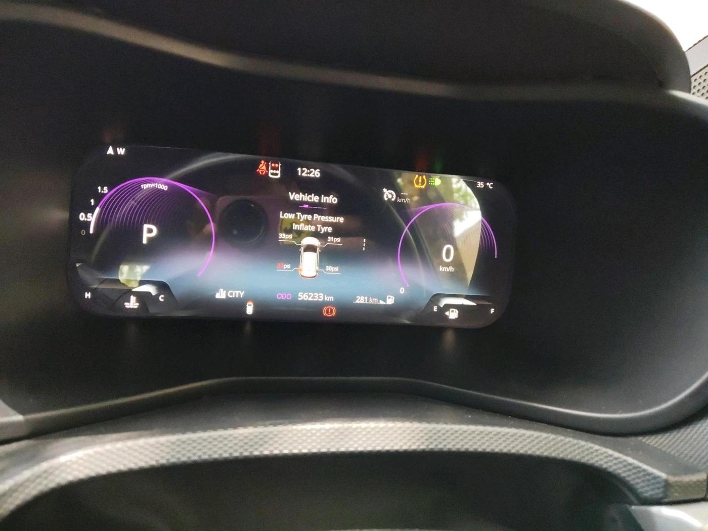 2023 Tata NEXON FEARLESS PURPLE + SUNROOF DCA DUAL TONE 1.2 PETROL, Petrol, Automatic, 56,233 km, interior