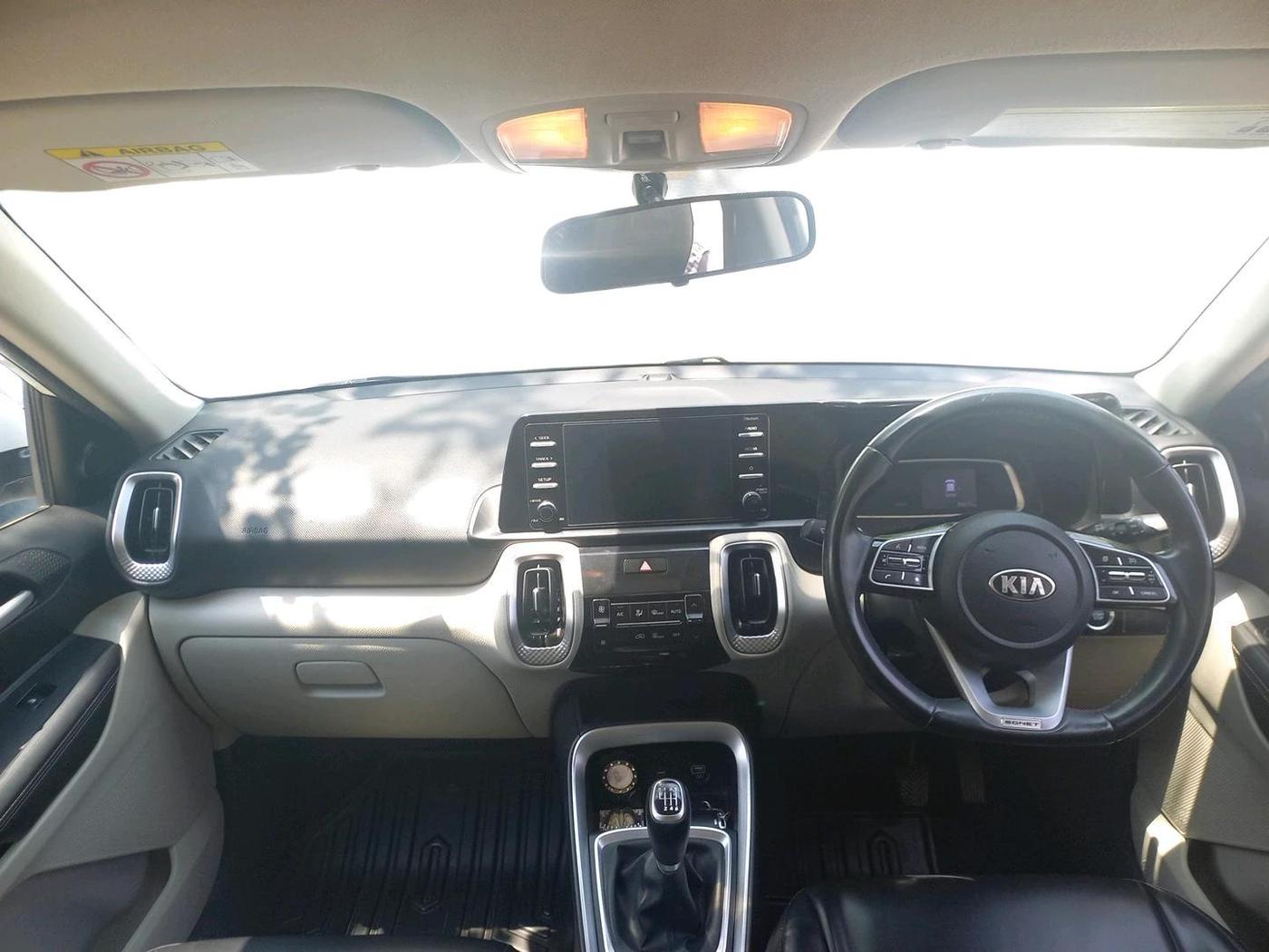 2020 KIA SONET HTX 1.0 IMT, Petrol, Manual, 53,217 km, interior