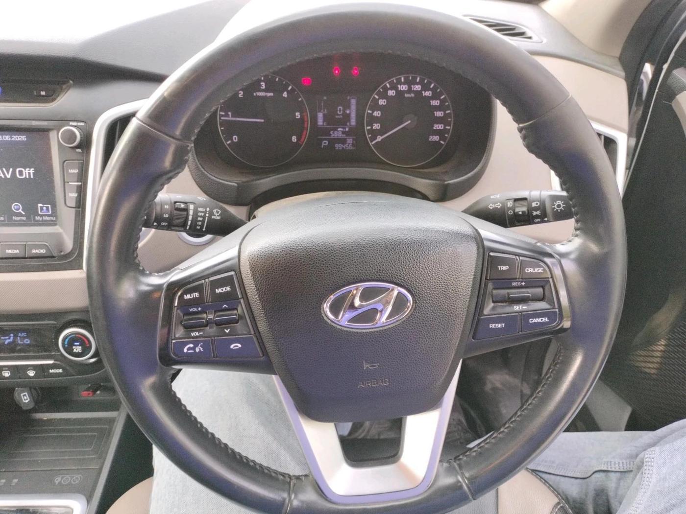 2019 Hyundai Creta SX AT 1.6 DIESEL, Diesel, Automatic, 99,456 km, interior