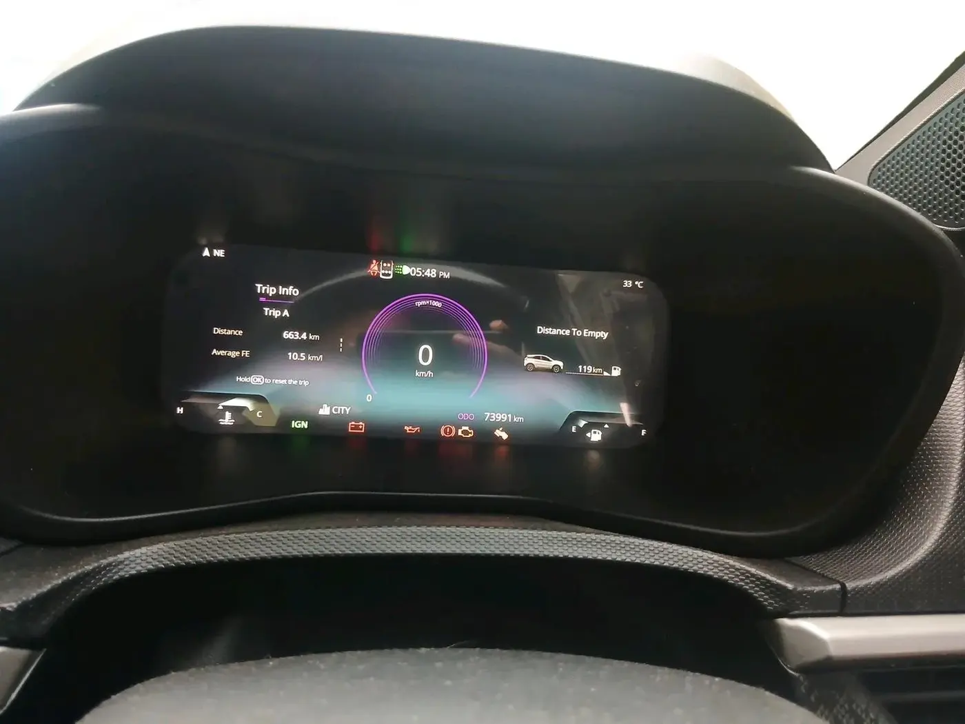 2023 Tata NEXON FEARLESS PLUS S 1.2 REVOTRON 6 MT DT, Petrol, Manual, 73,991 km, interior