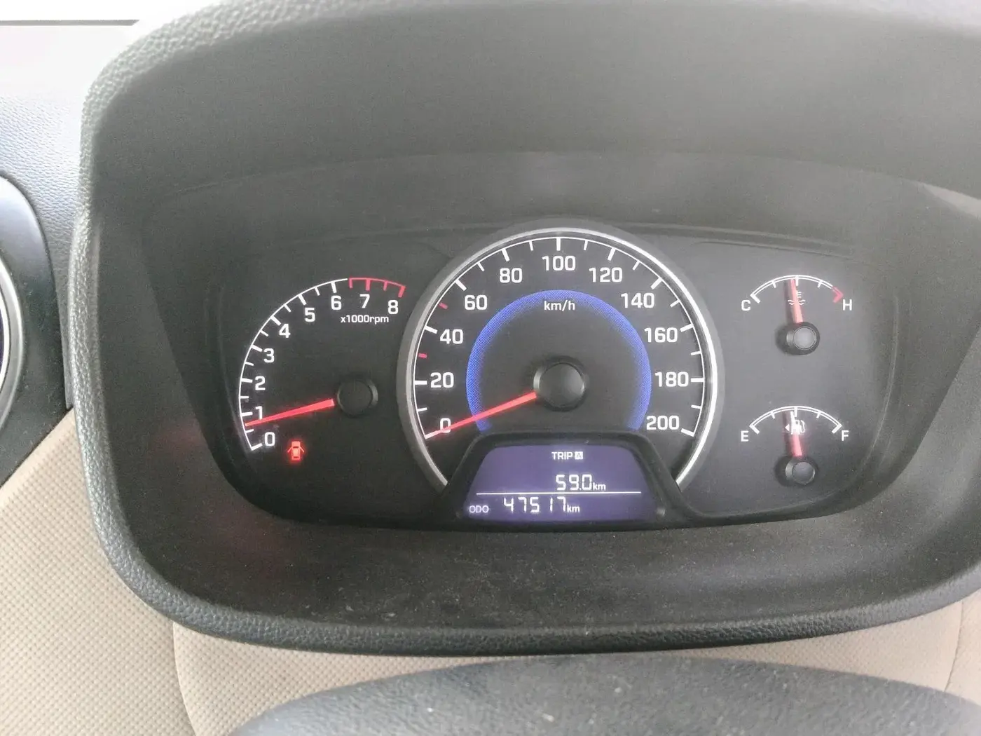 2018 Hyundai Grand i10 MAGNA 1.2 KAPPA VTVT, CNG, Manual, 47,517 km, interior