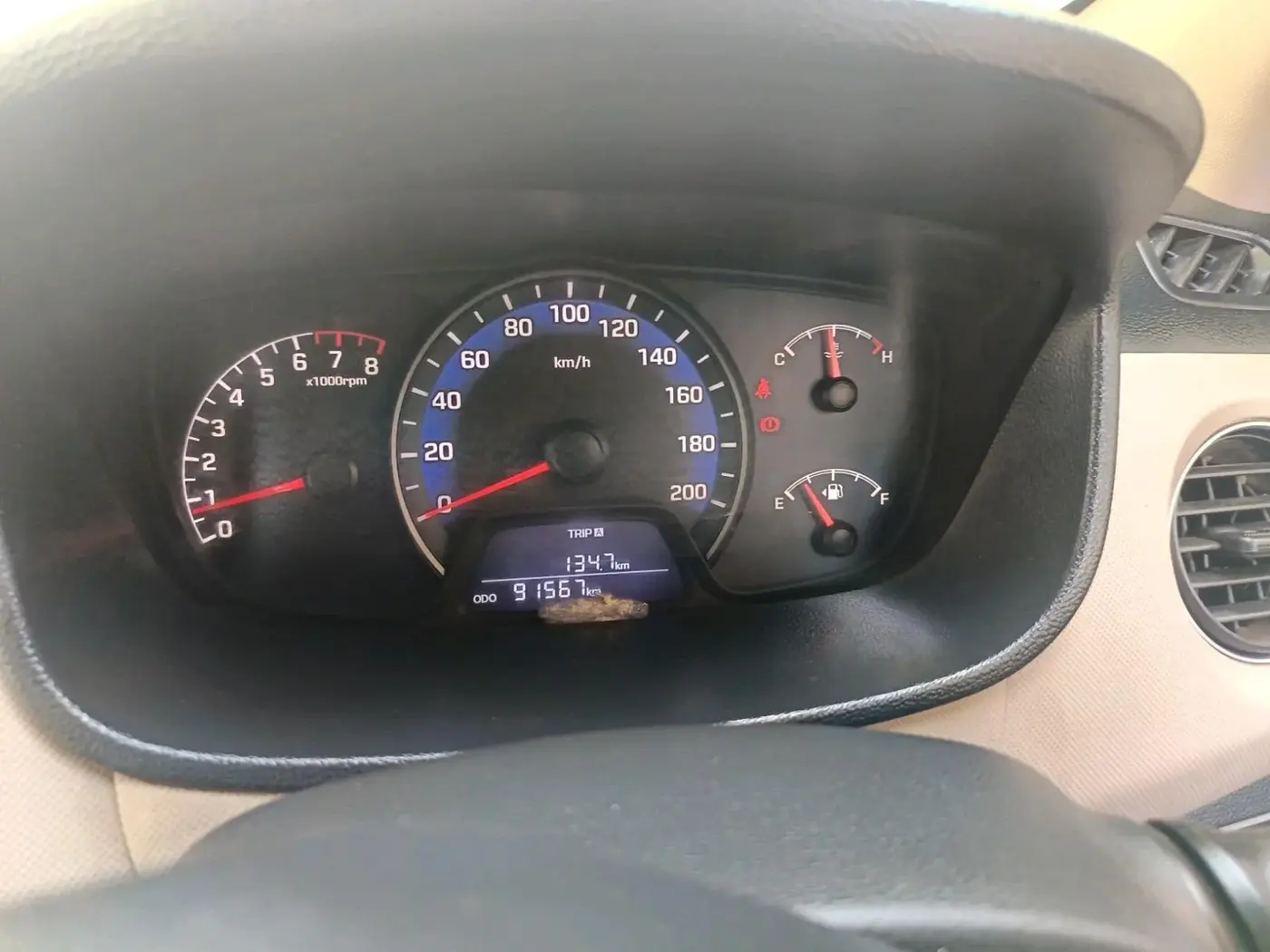 2016 Hyundai Xcent SX 1.2, Petrol, Manual, 91,567 km, interior