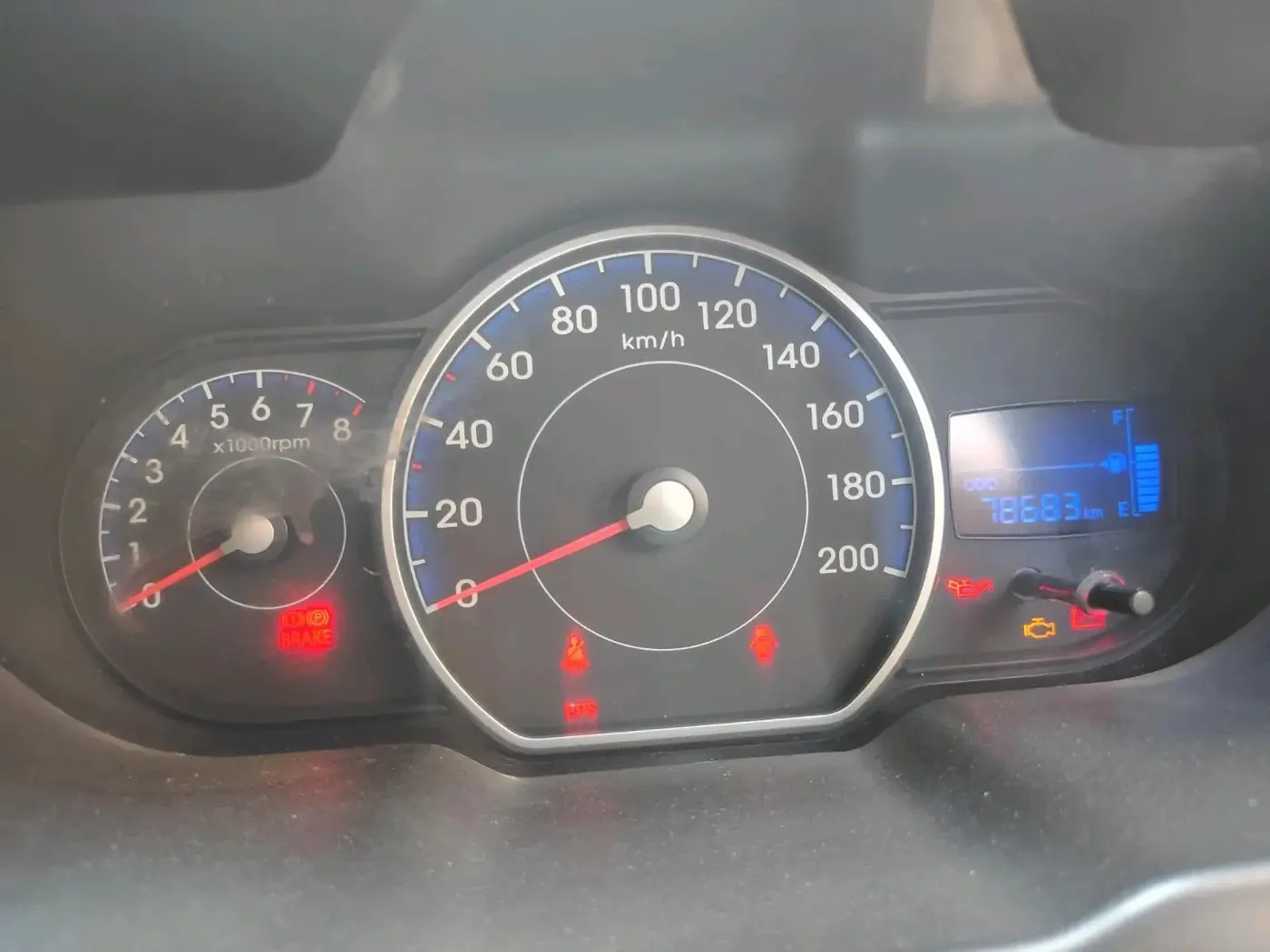 2013 Hyundai i10 SPORTZ 1.2, CNG, Manual, 78,683 km, interior