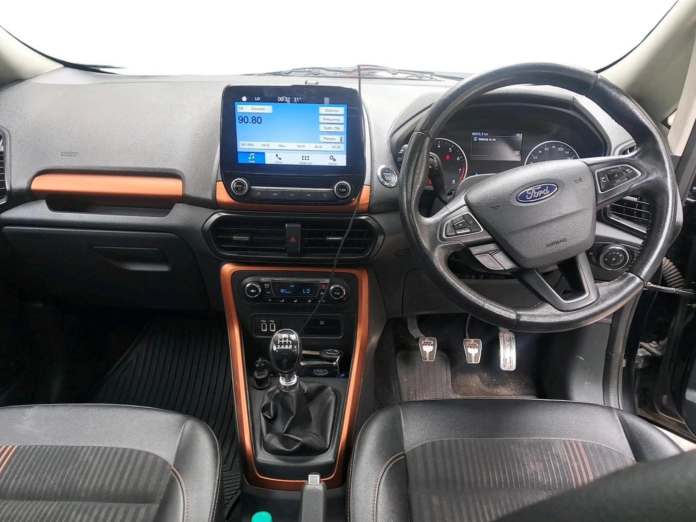 2019 Ford Ecosport TITANIUM 1.0L ECOBOOST SPORTS(SUNROOF), Petrol, Manual, 86,605 km, interior