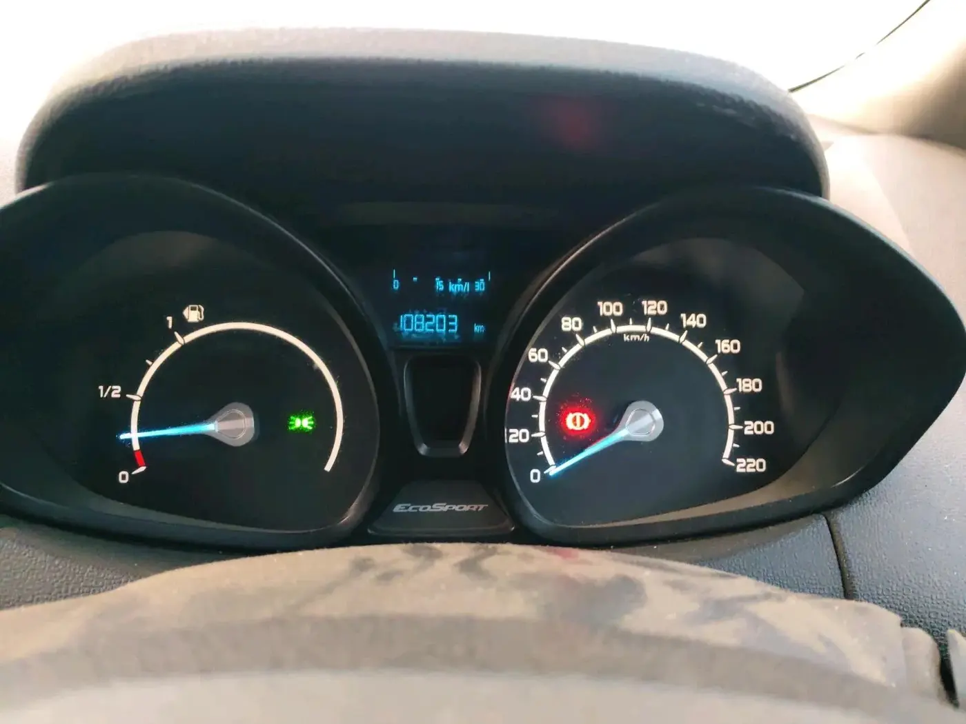 2013 Ford Ecosport AMBIENTE 1.5L DIESEL, Diesel, Manual, 1,08,203 km, interior