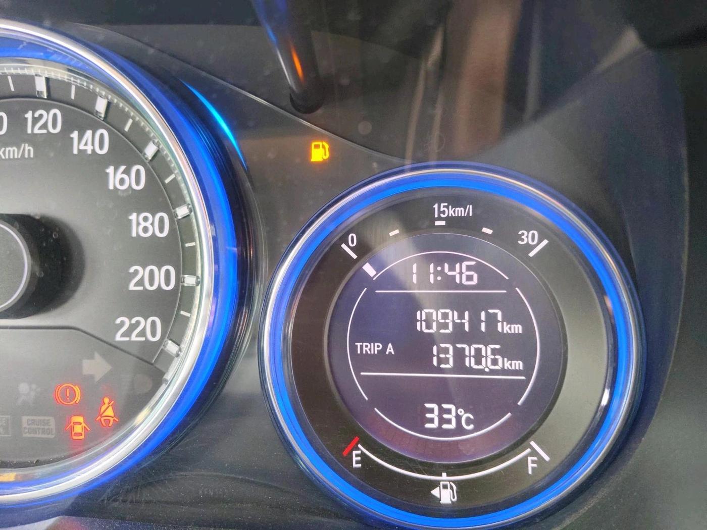 2016 Honda City 1.5L I-VTEC V MT, CNG, Manual, 1,09,417 km, interior