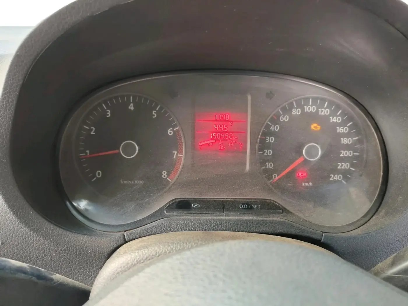 2011 Volkswagen Polo TRENDLINE 1.2L PETROL, Petrol, Manual, 1,50,492 km, interior