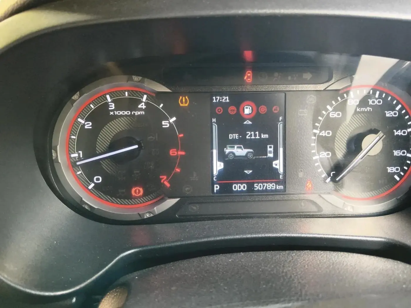 2021 Mahindra Thar LX  P 4WD AT CONVERTIBLE, Petrol, Automatic, 50,789 km, interior