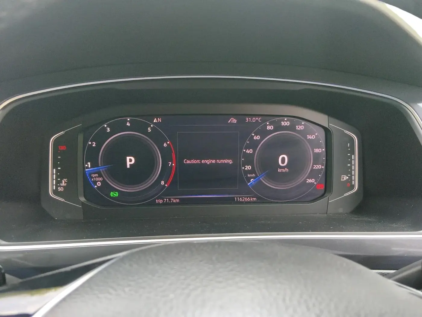 2019 Volkswagen TIGUAN ALL SPACE 2.0 TSI, Petrol, Automatic, 1,16,266 km, interior