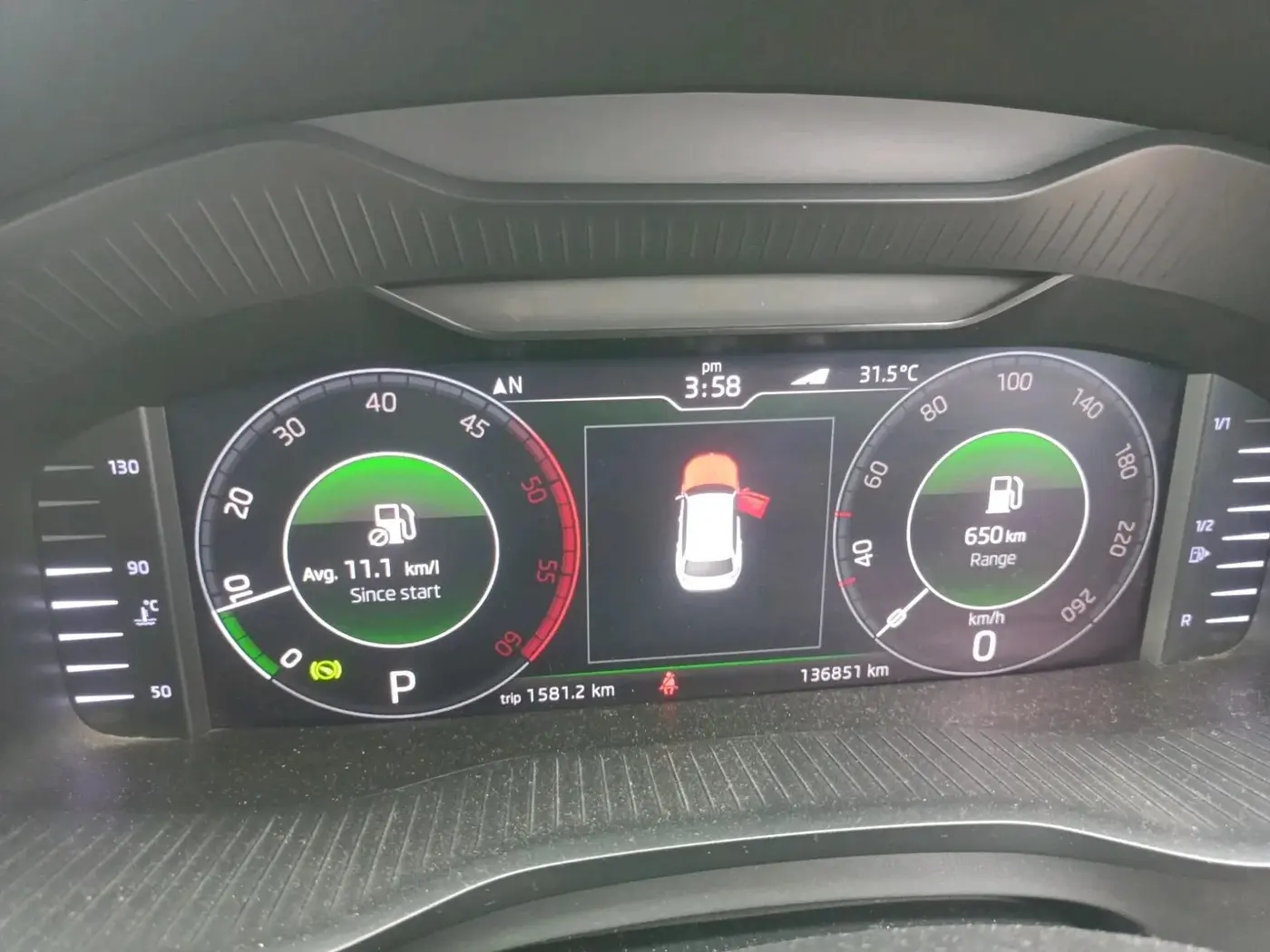2019 Skoda Kodiaq L&K 2.0 TDI 4X4 AT, Diesel, Automatic, 1,36,851 km, interior