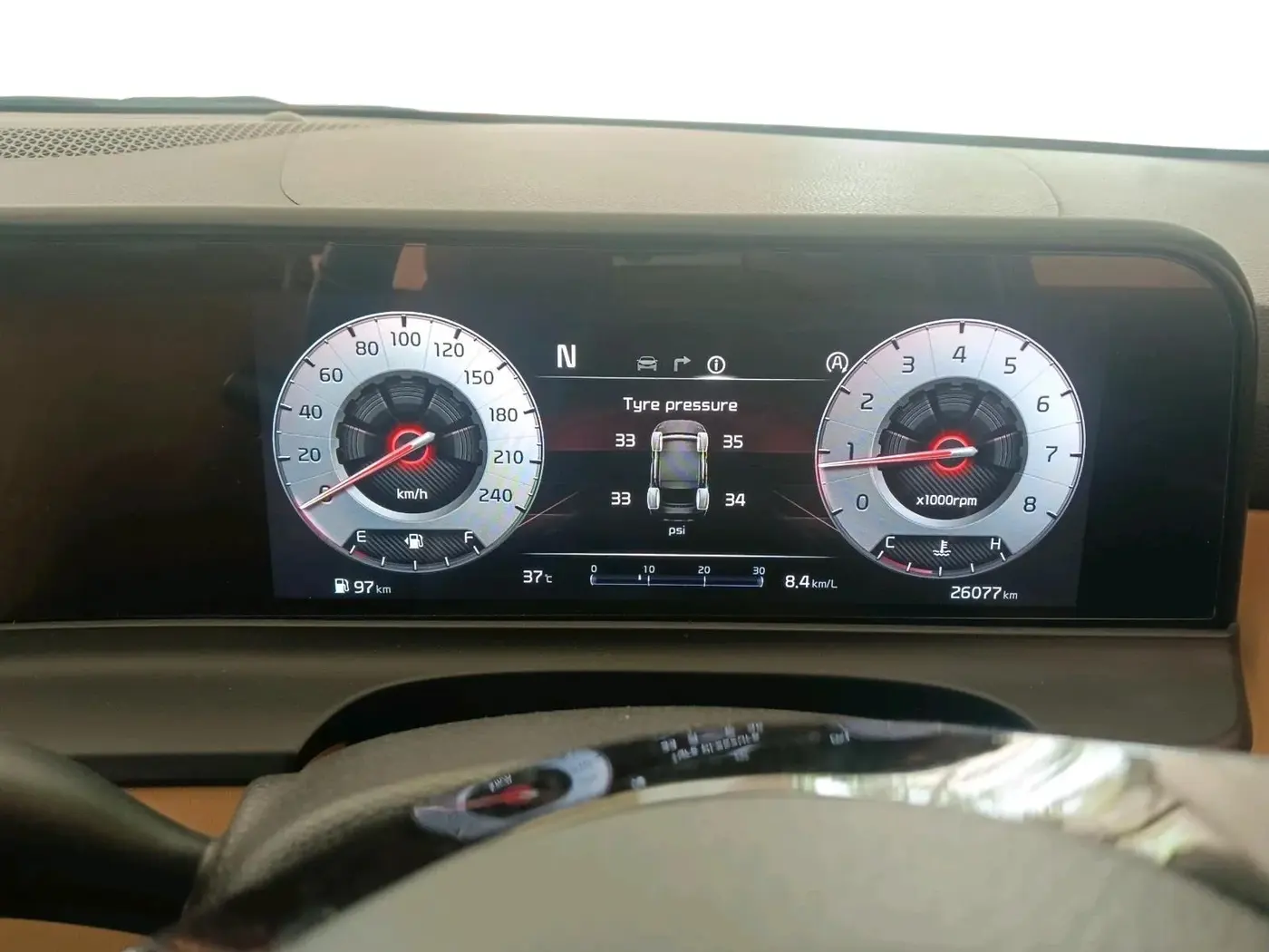 2023 KIA SELTOS  HTX PLUS 1.5 TURBO PETROL IMT, Petrol, Manual, 26,077 km, interior