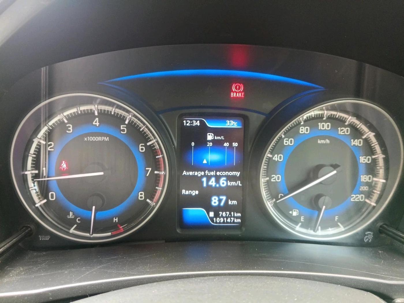 2019 Toyota Glanza V, Petrol, Manual, 1,09,147 km, interior