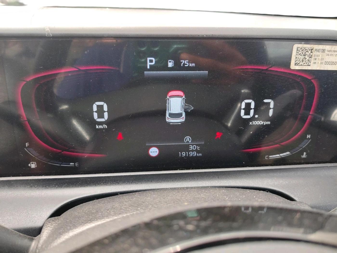 2024 KIA SELTOS HTX IVT, Petrol, Automatic, 19,199 km, interior