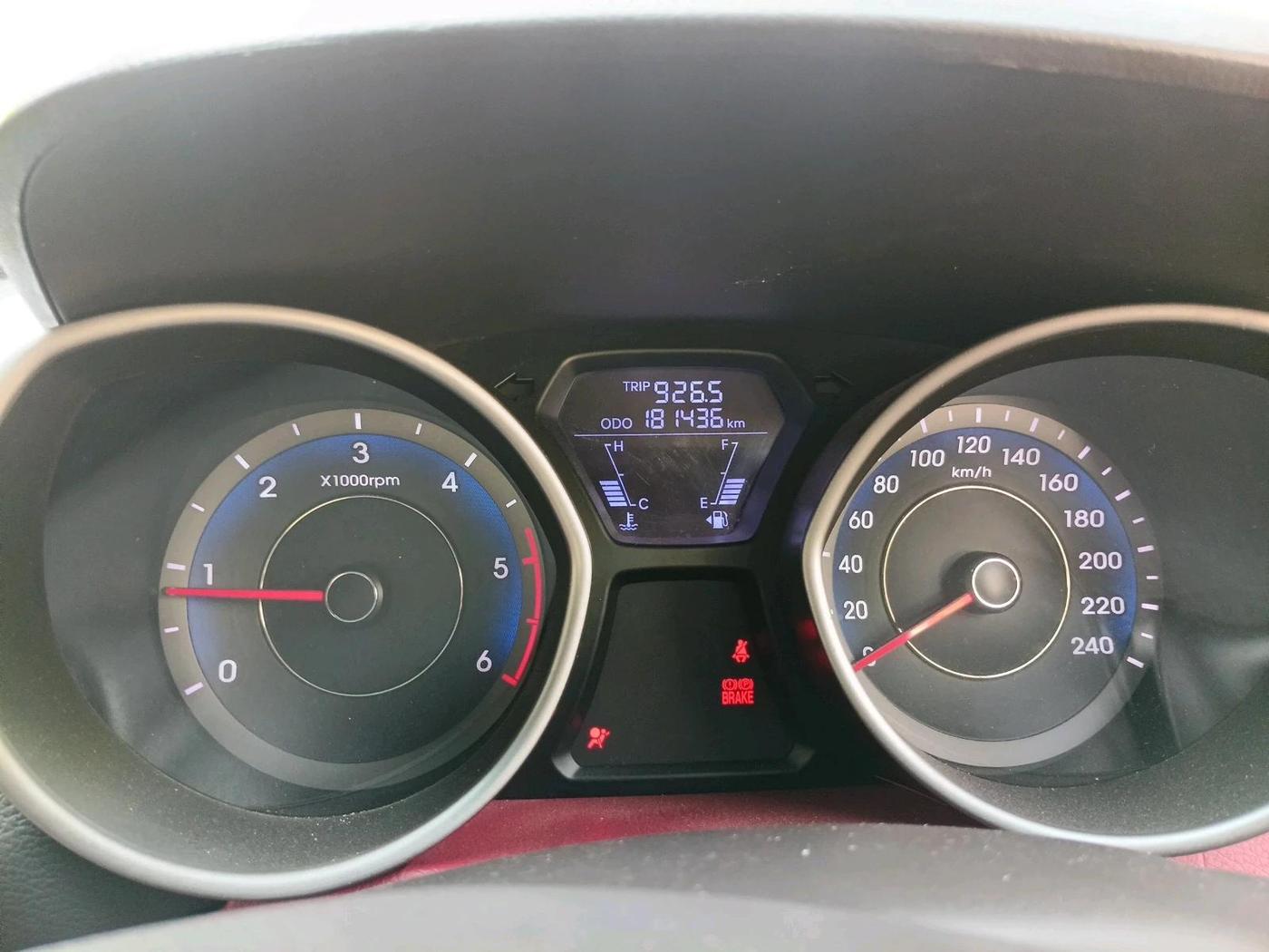 2012 Hyundai New Elantra 1.6 BASE DIESEL, Diesel, Manual, 1,81,436 km, interior
