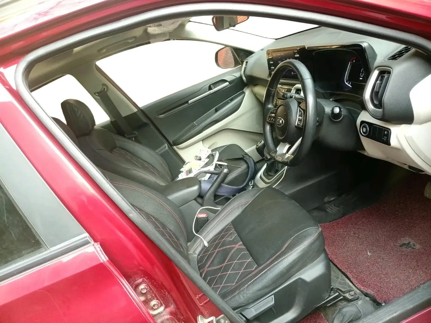 2020 KIA SONET HTX 1.0 IMT, Petrol, Manual, 17,442 km, interior