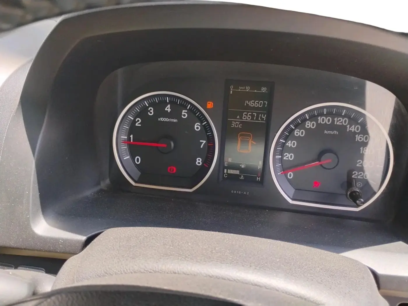 2008 Honda CRV 2.4L 2WD MT, Petrol, Manual, 1,46,607 km, interior