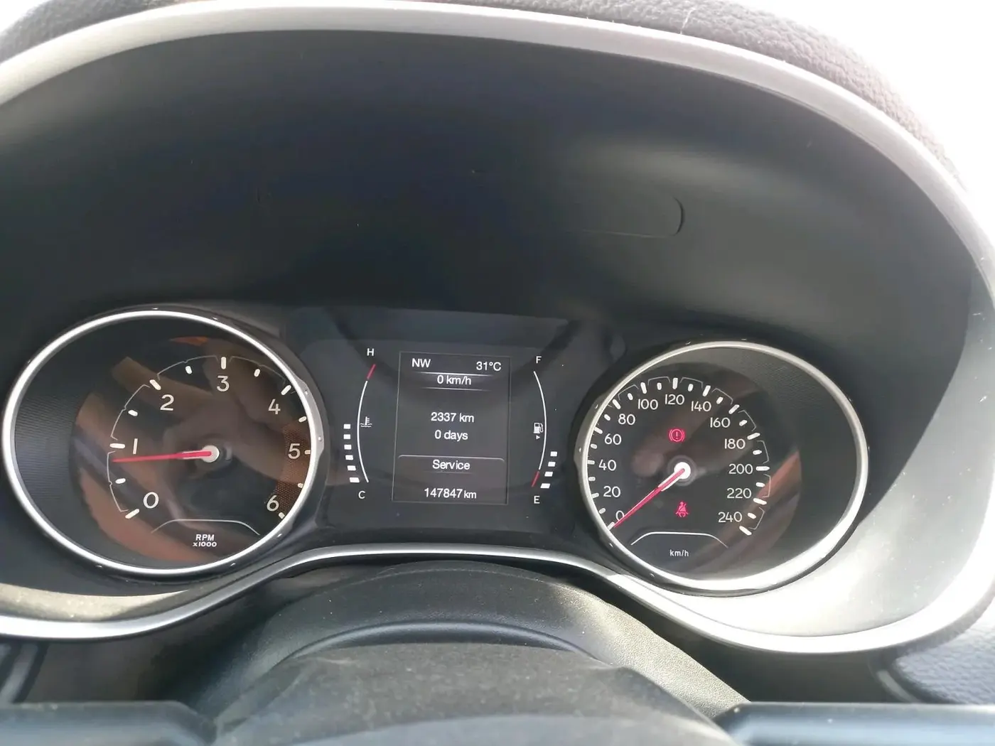 2017 Jeep Compass LIMITED 2.0 DIESEL 4X4, Diesel, Manual, 1,47,952 km, interior