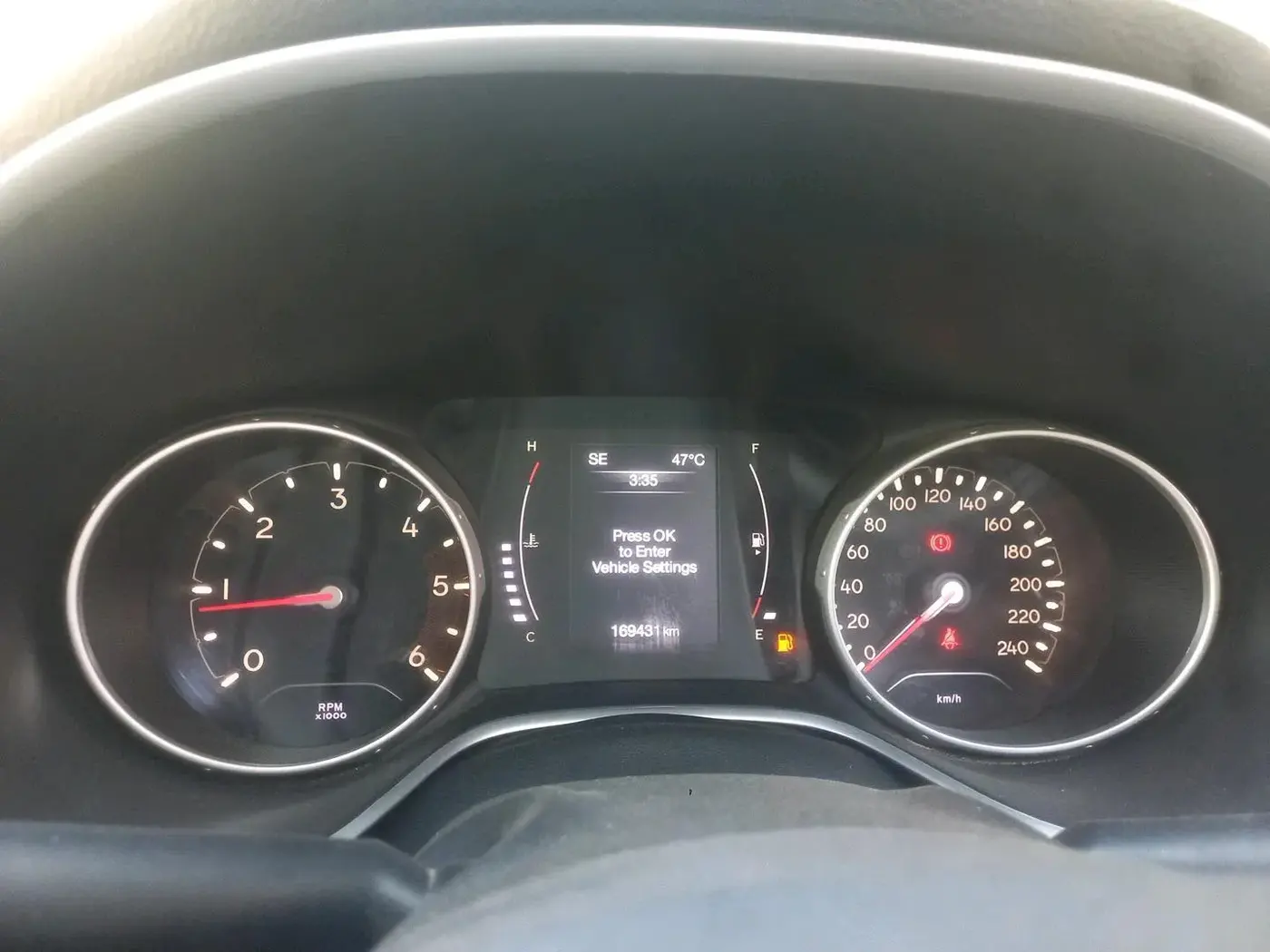 2018 Jeep Compass LIMITED (O) 2.0 DIESEL, Diesel, Manual, 1,69,432 km, interior
