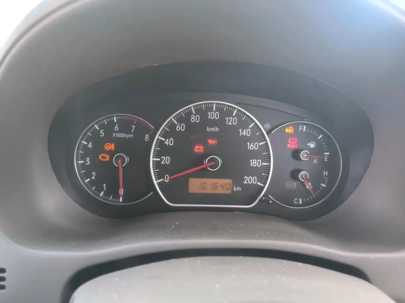 2010 Maruti SX4 VXI, CNG, Manual, 1,61,640 km, interior